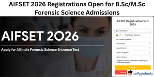 AIFSET 2026 Registrations Open for B.Sc/M.Sc Forensic Science Admissions; Apply by October 30